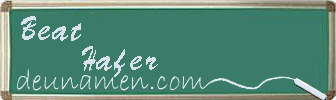 Beat Hafer Visitenkarte